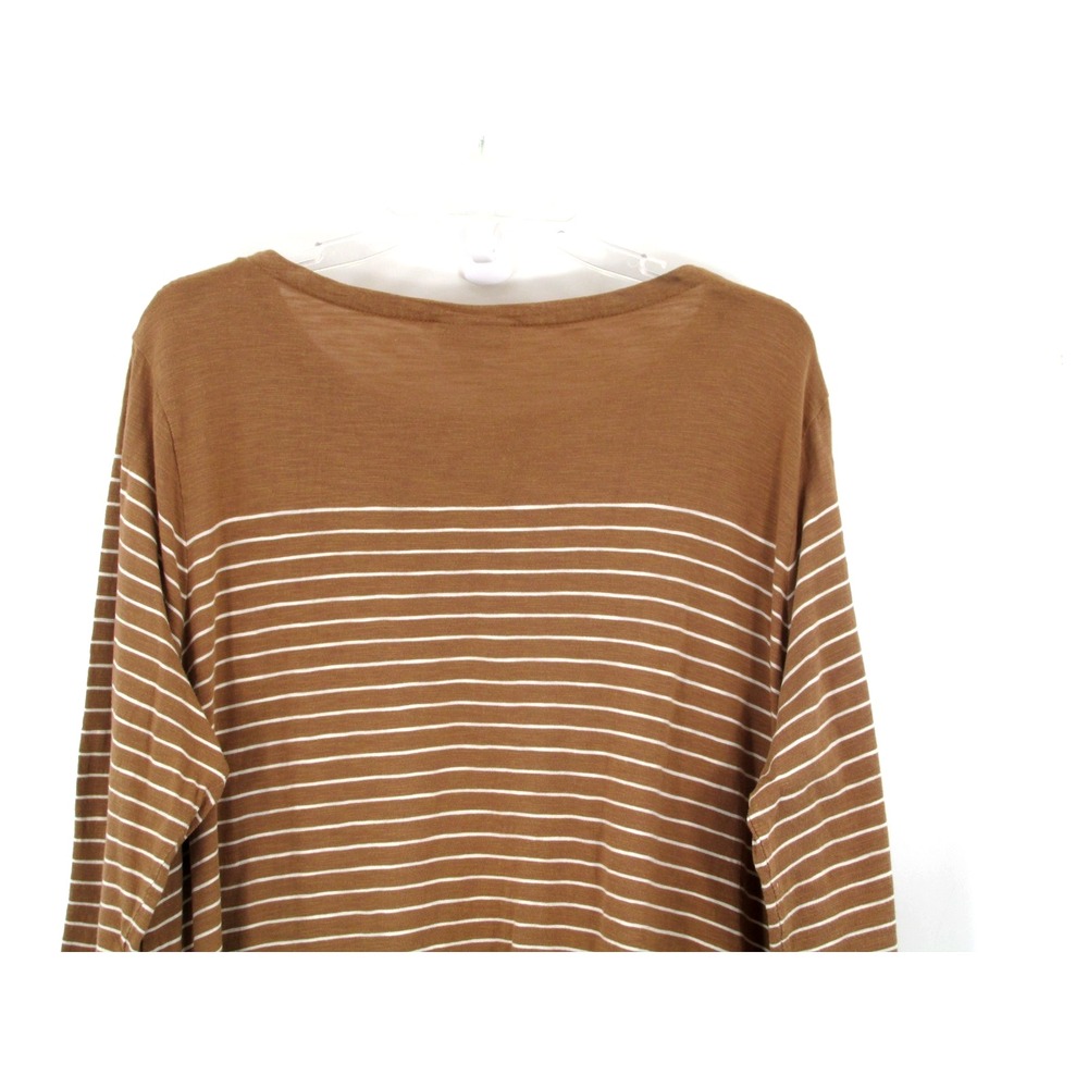 J. Jill Tunic Knit Sweater Women XL Tall Beige Stripes Tencel Modal Lagenlook - Picture 5 of 16